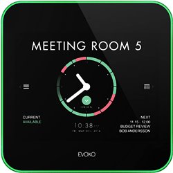 Rótulo digital para puerta Evoko Liso Room Manager de 8 pulgadas (20,32 cm) (táctil, WLAN 802.11a/b/g/n, LAN 10/100/1000 Mbit)