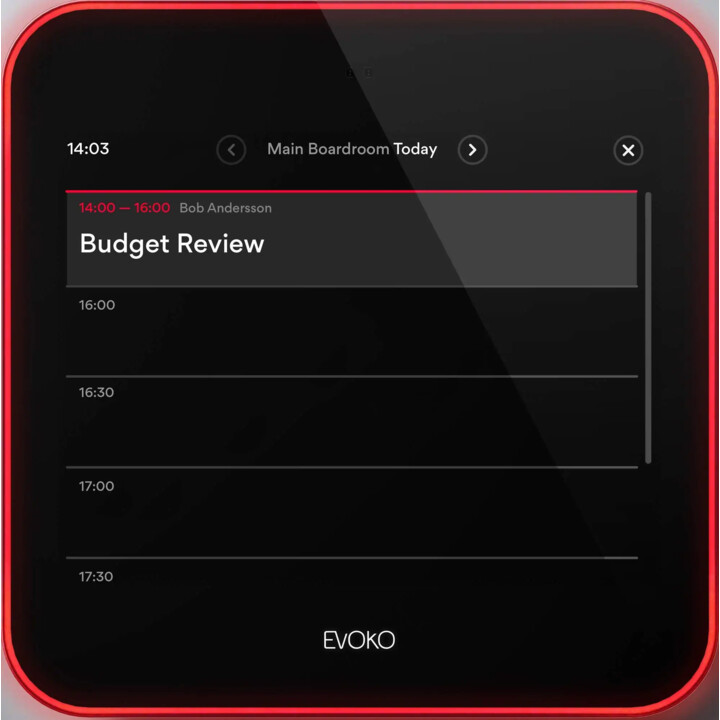 Evoko Liso sinal de porta digital para gerente de sala 8 polegadas (20,32 cm) (toque, WLAN 802.11a/b/g/n, LAN 10/100/1000 Mbit)