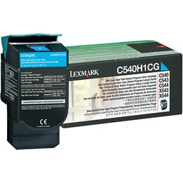 Toner originale Lexmark ciano 2.000 pagine (C540H1CG) per C540n, C543dn, C544dn/dtn/dw/n, C546dtn, X543dn, X544dn/dtn/n/dw