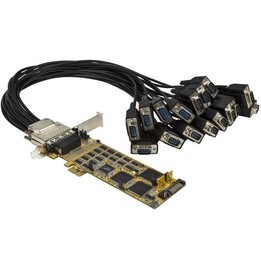 StarTech.com PEX16S550LP carte série RS-232 PCI Express 16 ports, noir