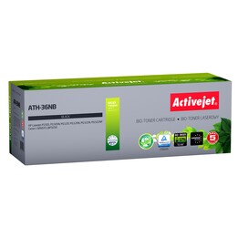 Activejet Tóner ATH-36NB para impresoras HP, Canon, Repuesto HP 36A CB436A, Canon CRG-713; Supremo; 2000 páginas; negro.