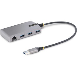 StarTech.com Hub USB de 3 Puertos USBA - USB 3.0 de 5Gbps - Alimentado por el Bus - Concentrador USB de 3 Puertos USB-A - Ladrón