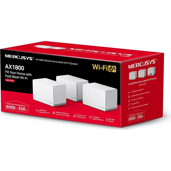 System mesh Mercusys Halo H70X(3-PACK)