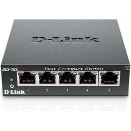 D-Link DES-105 Switch 5 Puertos Negro