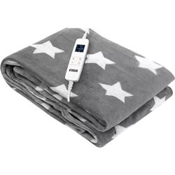 MANTA ELÉCTRICA NOVEEN EB651 GRIS ESTRELLA SUPER SUAVE 180X130CM