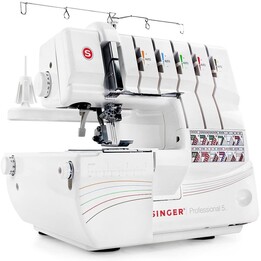 Singer 14T968 Tagliacuci Macchina da Cucire, Corrente Elettrica, Bianco