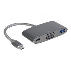 MagiCable USB-C to VGA Multiport Adapter - Grey