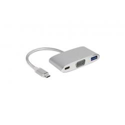 MagiCable USB-C to VGA Multiport Adapter - Silver