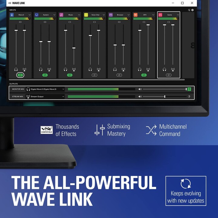 Elgato Wave 3 Negro Micrófono de superficie para mesa