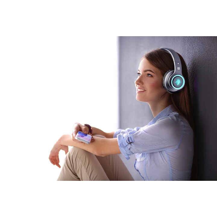 Fone de ouvido intra-auricular DEFENDER FREEMOTION B571 LED Bluetooth com microfone