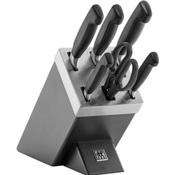 A set of self-sharpening knives ZWILLING Four Star 35148-507-0 7 elements szary