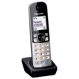 Panasonic KX-TG6812 Teléfono DECT Identificador de llamadas Negro, Plata