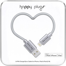 Câble Lightning vers USB Charge/Sync MFI Deluxe EDT (2,0 m) - Gris sidéral