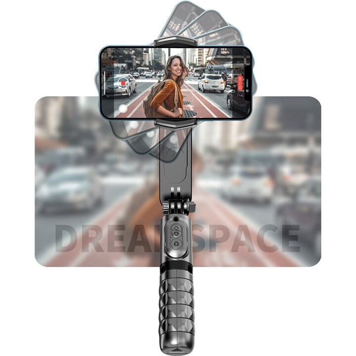 OEM Q09 Selfie-Stick mit Stabilisator Bluetooth 4.0 Schwarz