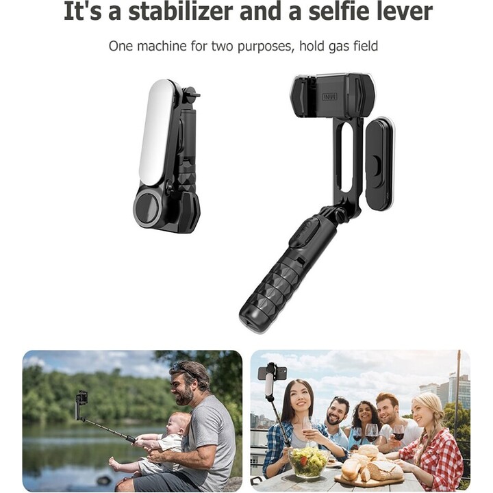 OEM Q09 Selfie stick with stabilizer Bluetooth 4.0 black