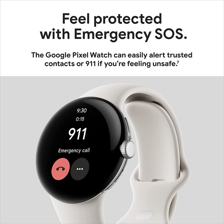 Montre Google Pixel Watch WiFi Boîtier Noir Mat 41 mm avec Bracelet Sport - Obsidienne
