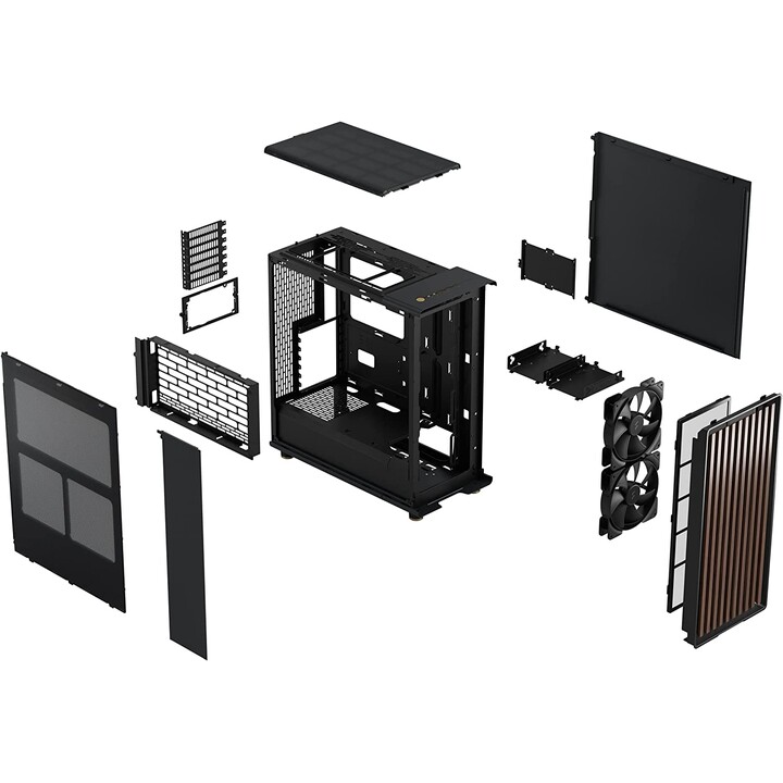 Fractal North Charcoal - Negro (caja de diseño, FD-C-NOR1C-01)