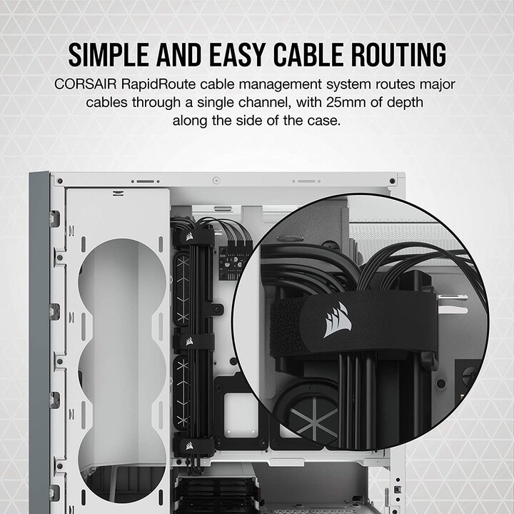 Corsair iCUE 5000X RGB Vetro temperato bianco - Case/Tower