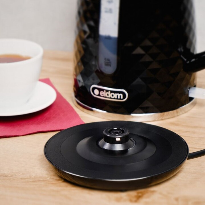 C280C ELDOM Hervidor ELLI, capacidad 1,7 l, potencia 2200 W, negro, strix, negro
