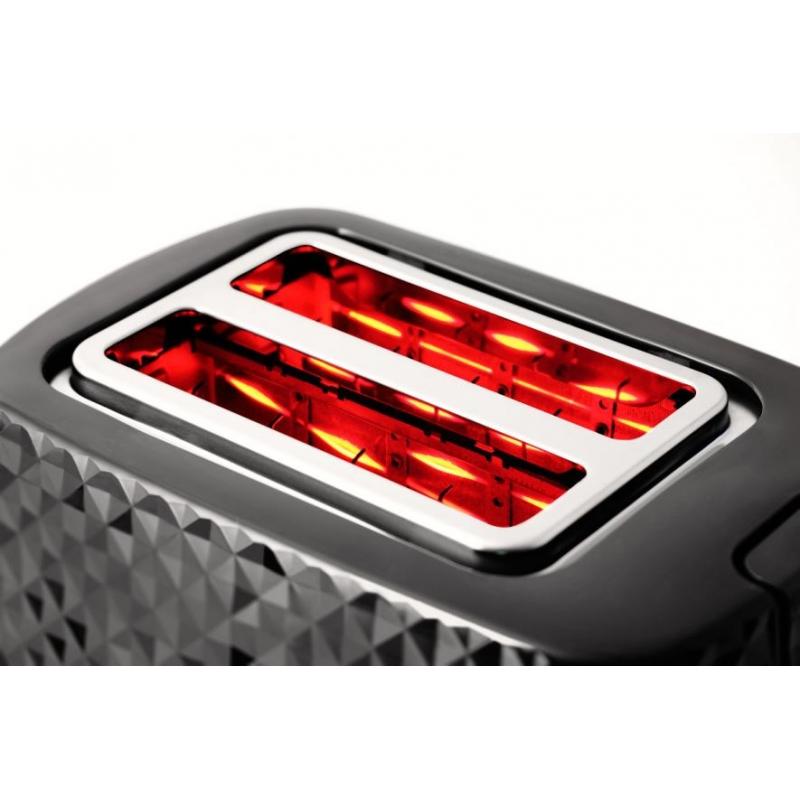 TO280C ELDOM Tostador TOSTI, rejilla para pan, sistema de descongelación, negro