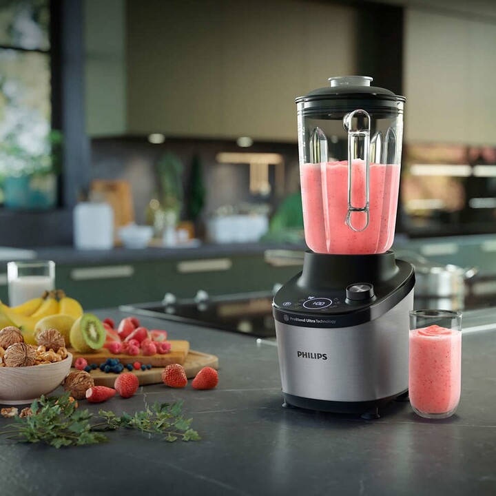 Philips 7000 series HR3760/00 licuadora Batidora de vaso 1500 W Negro, Metálico