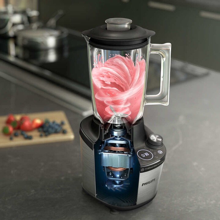 Philips 7000 series HR3760/00 licuadora Batidora de vaso 1500 W Negro, Metálico