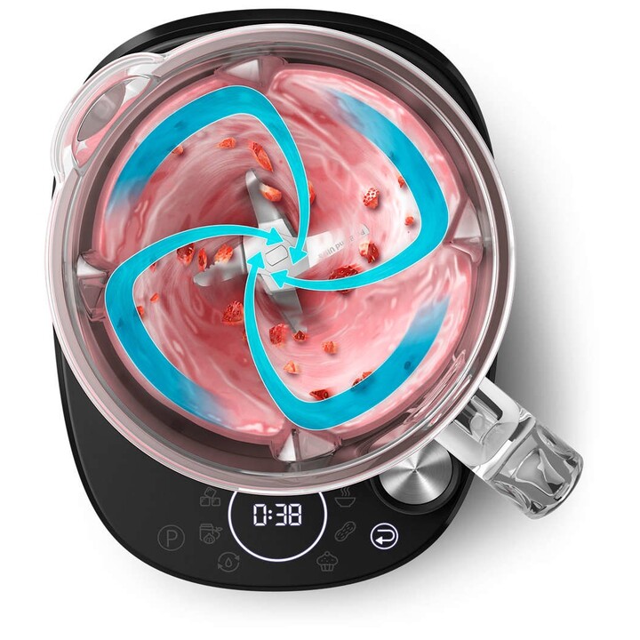 Philips 7000 series HR3760/00 licuadora Batidora de vaso 1500 W Negro, Metálico