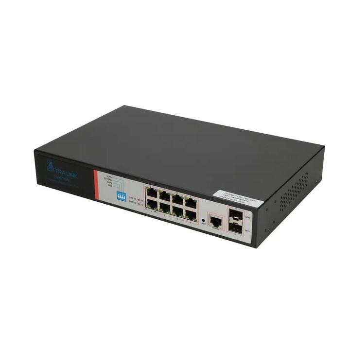 Extralink EX.8222 switch Gestionado L2/L4 Gigabit Ethernet (10/100/1000) Energía sobre Ethernet (PoE) 1U Negro