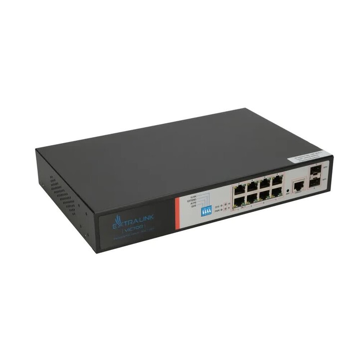 Extralink EX.8222 switch Gestionado L2/L4 Gigabit Ethernet (10/100/1000) Energía sobre Ethernet (PoE) 1U Negro
