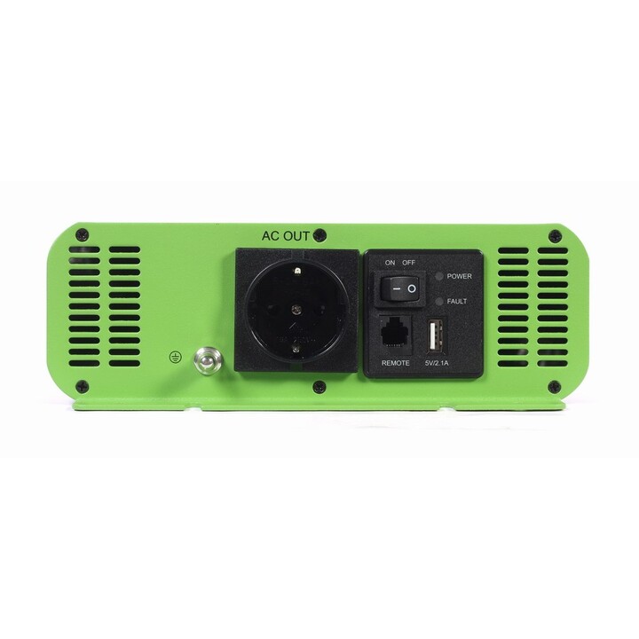 Gembird EG-PWC-PS2000-01 Inversor de corriente CC-CA para automóvil de onda sinusoidal pura de 12 V, 2000 W