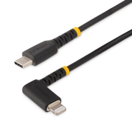 StarTech.com Câble USB-C vers Lightning de 1m - Cordon de Charge/Syncronisation USB Type-C vers Lightning en Fibre Aramide à Ang