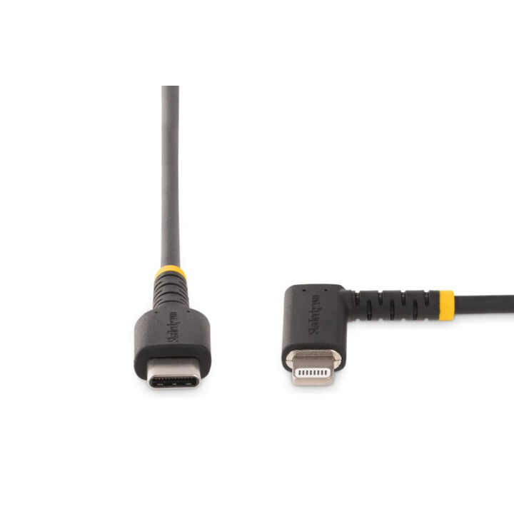StarTech.com Câble USB-C vers Lightning de 1m - Cordon de Charge/Syncronisation USB Type-C vers Lightning en Fibre Aramide à Ang