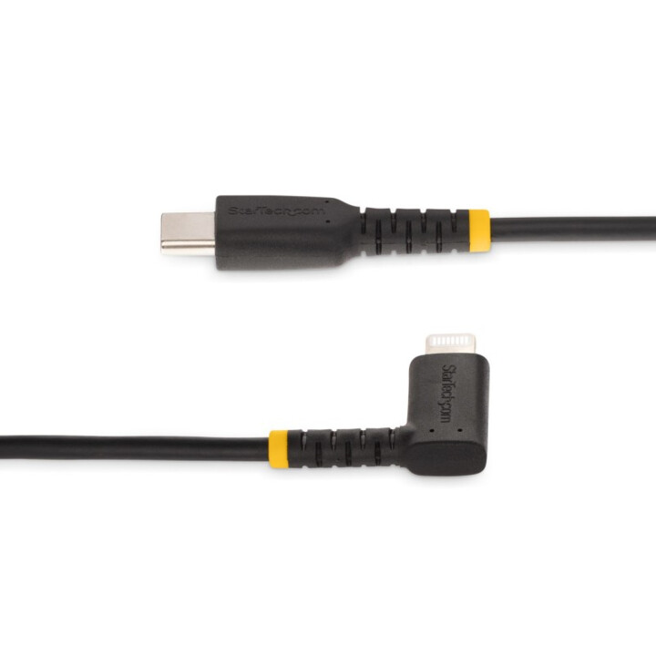 STARTECH.com RUSB2CLTMM1MR cable USB-C a Lightning acodado 1 m negro