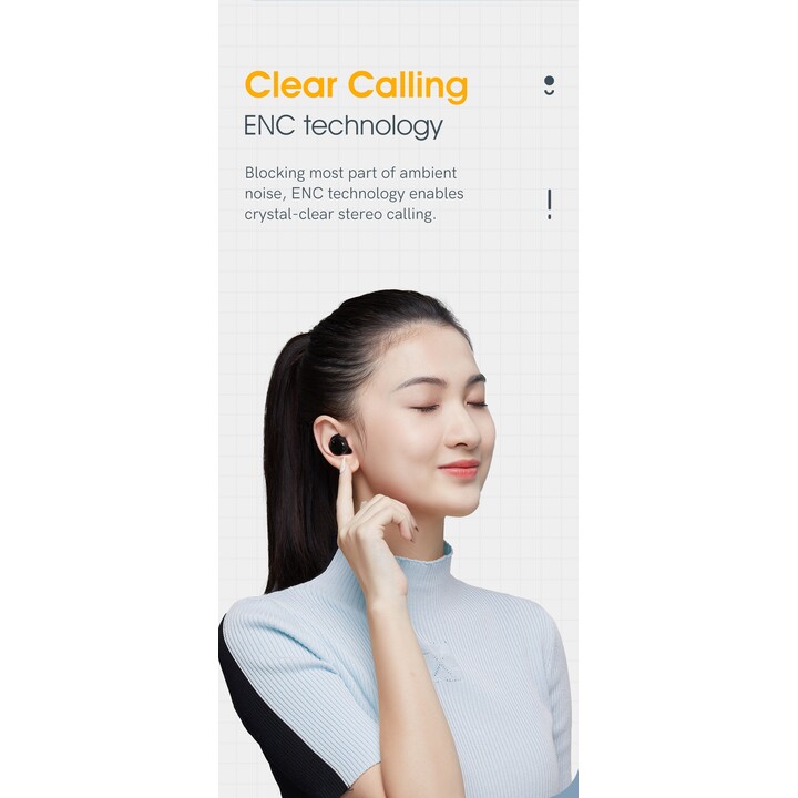 QCY T17 TWS White - Bluetooth Headphones