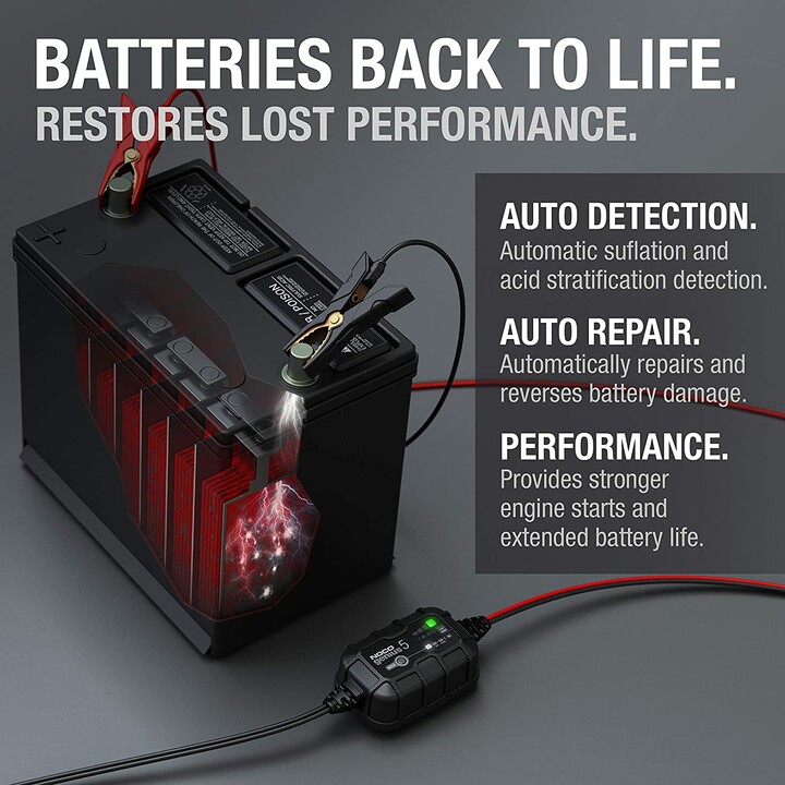NOCO GENIUS5 5A Batterieladegerätfür6V/12V Batterien mit Wartungs- und Entschwefelungsfunktion
