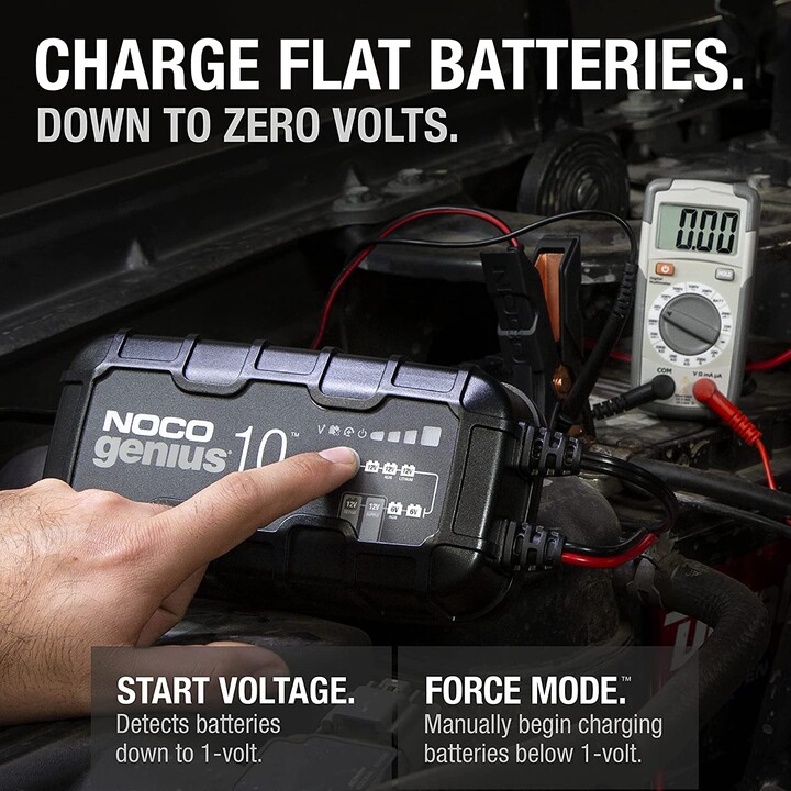 NOCO GENIUS10 EU 10A battery charger for 6V/12V batteries with maintenance and desulfurization function