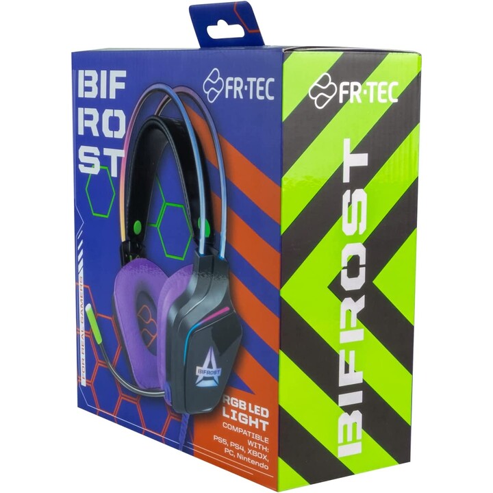 Cuffie da gioco con microfono FR-TEC BIFROST/ Jack 3.5/ Viola