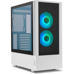 CAJA SEMITORRE/ATX NOX HUMMER NEMESIS S/FUENTE USB3.0 BLANCA ARGB C/VENTANA