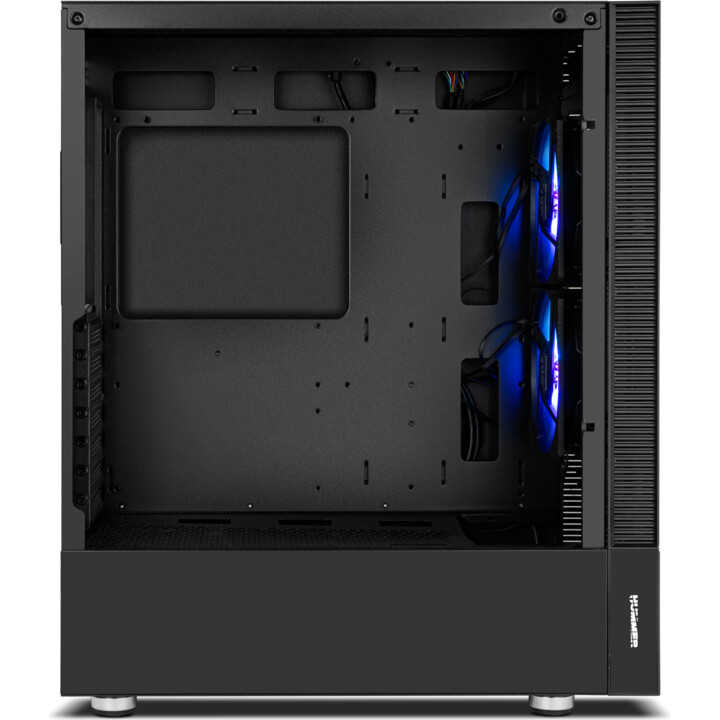 MID-TOWER/ATX CASE NOX HUMMER NEMESIS S/USB3.0 SOURCE BLACK ARGB W/WINDOW