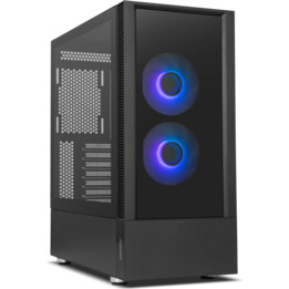 MID-TOWER/ATX CASE NOX HUMMER NEMESIS S/USB3.0 SOURCE BLACK ARGB W/WINDOW