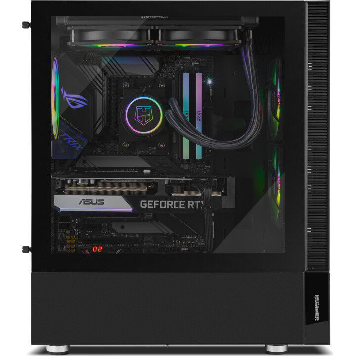 MID-TOWER/ATX CASE NOX HUMMER NEMESIS S/USB3.0 SOURCE NOIR ARGB W/WINDOW