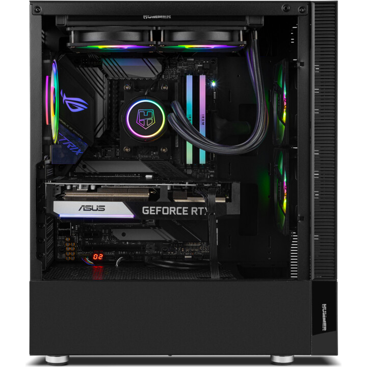 MID-TOWER/ATX CASE NOX HUMMER NEMESIS S/USB3.0 SOURCE BLACK ARGB W/WINDOW