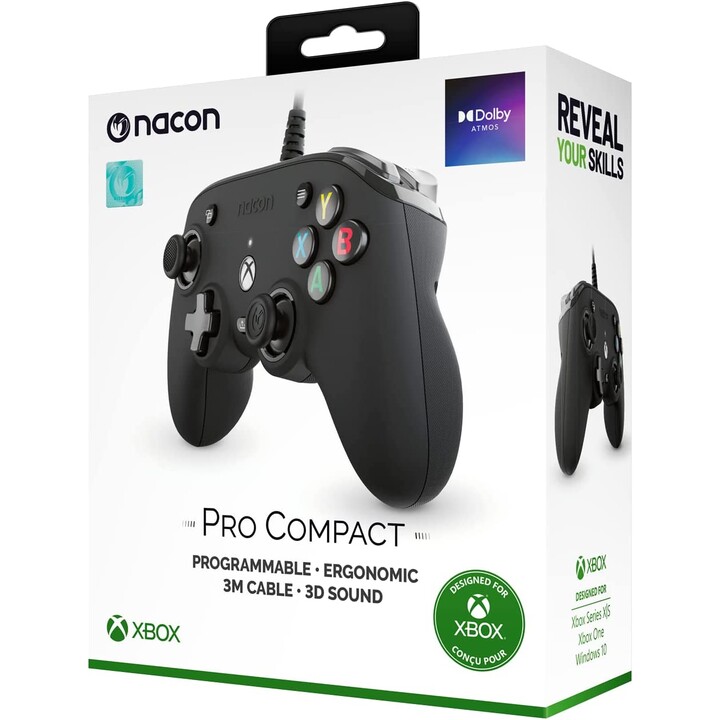 MANDO CON CABLE NACON PRO COMPACT NEGRO XBX