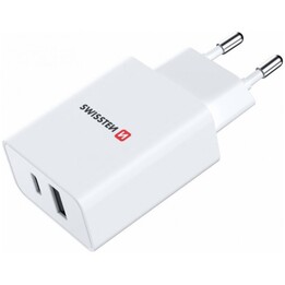 Carregador de viagem Power Delivery 30 W 1x USB-C + 1x USB Branco