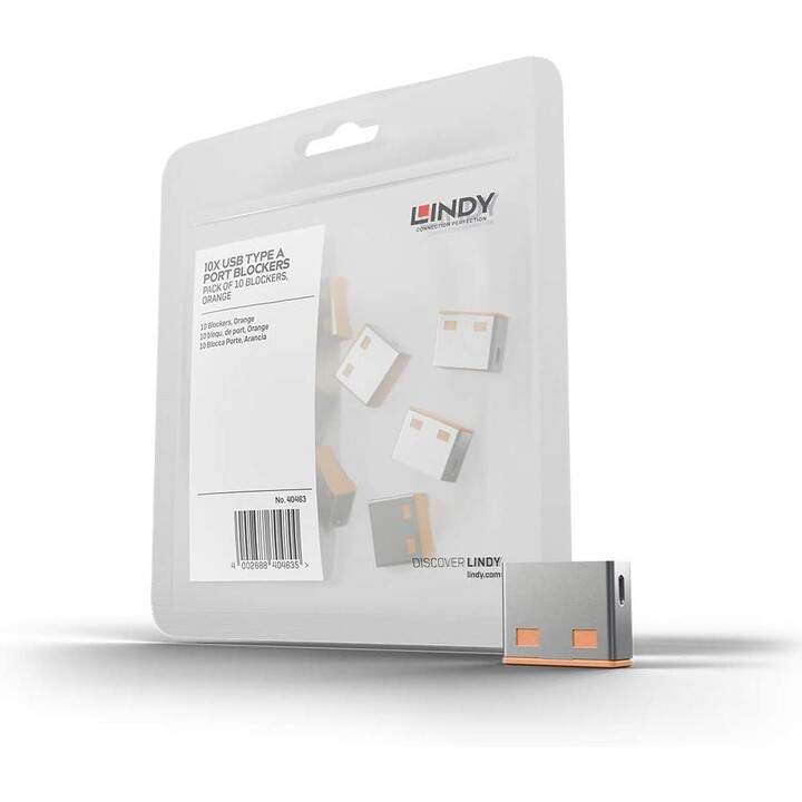 Bloqueador De Portas Lindy Usb-A, 10 Peças, Sem