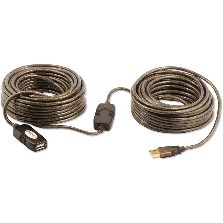 EXTENSION ACTIVE USB 2.0 LINDY, 20M
