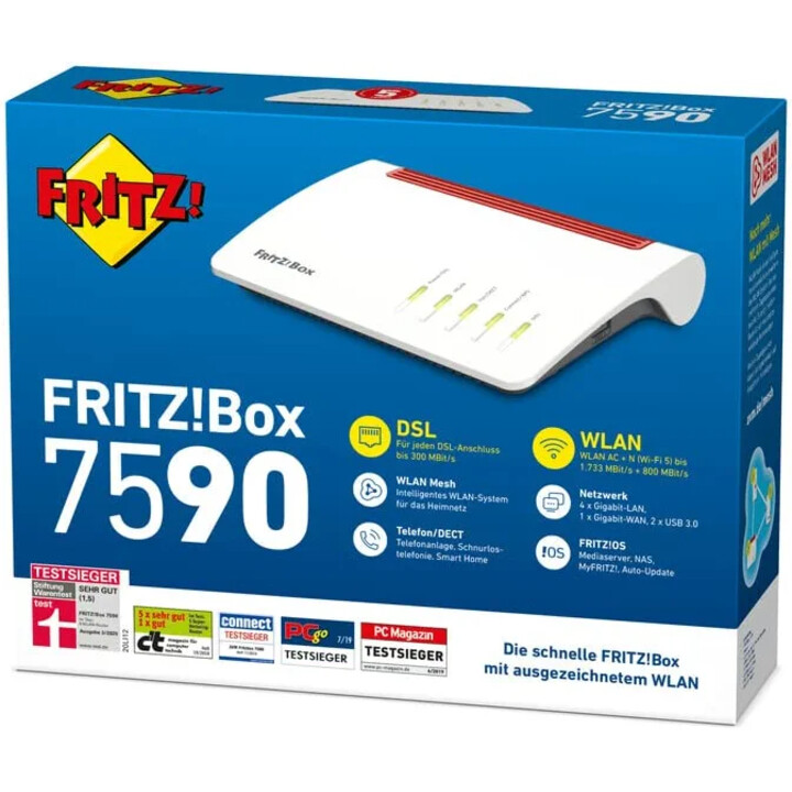 AVM FRITZ Box 7530 AX (Wi-Fi 6 -WLAN AX for the IP-based DSL connection)