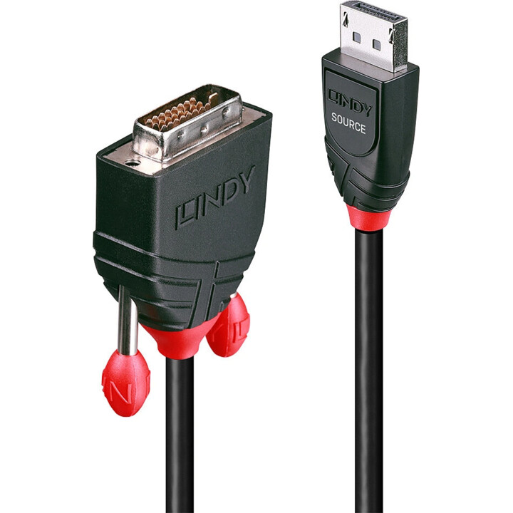 CABLE LINDY DISPLAYPORT VERS DVI, 2M