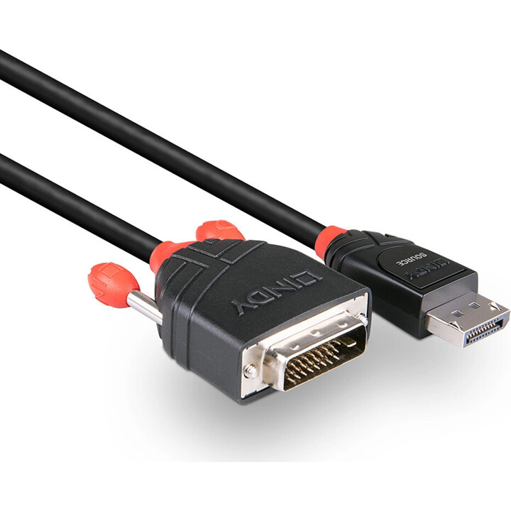 CABLE LINDY DISPLAYPORT VERS DVI, 2M