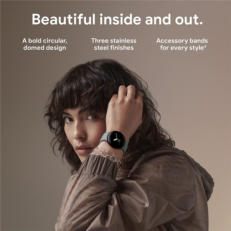 Google Pixel Watch LTE 41 mm argent (argent) et bracelet sport